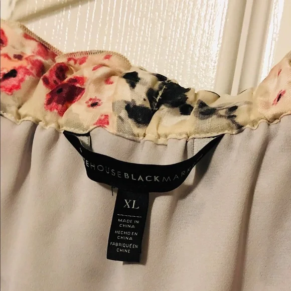 White House Black Market Pink Relaxed Smocked Blouse - Picture 3 of 12